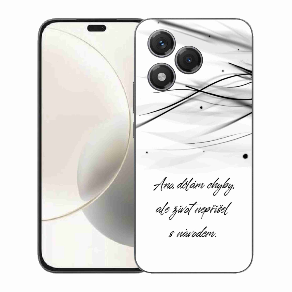 Gélový kryt mmCase na Honor 400 Lite - citát biele pozadie