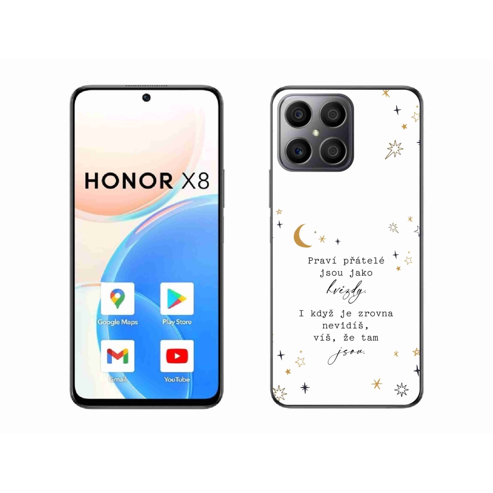 Gélový kryt mmCase na Honor X8 4G - citát 6 biele pozadie