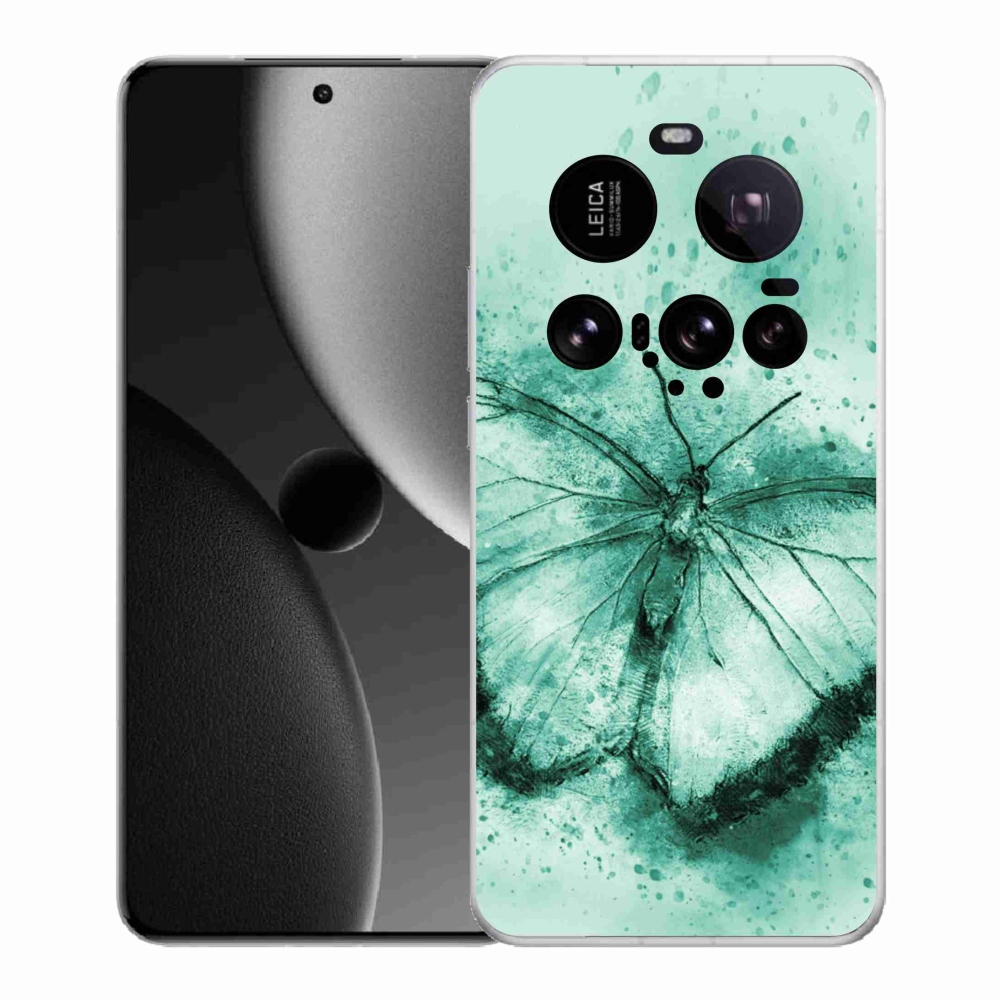 Gélový kryt mmCase na Xiaomi 15 Ultra - zelený motýľ