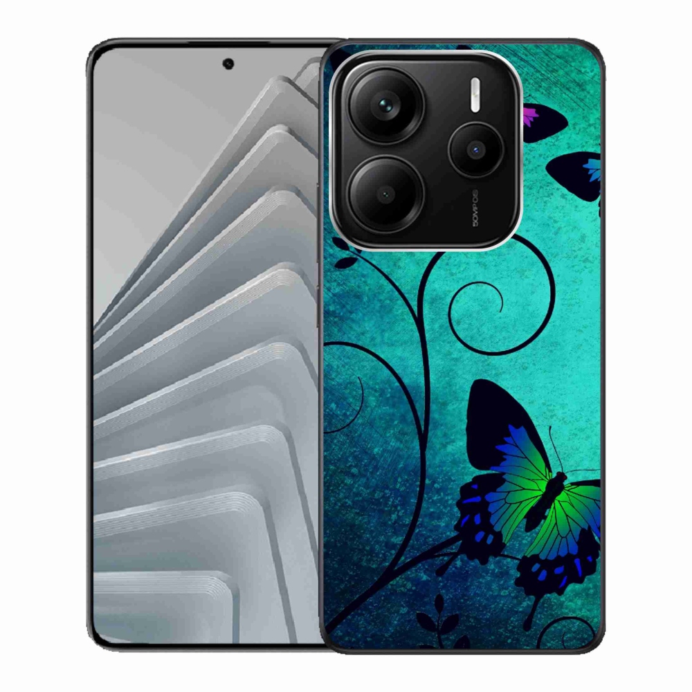 Gélový kryt mmCase na Xiaomi Redmi Note 14 5G - farebný motýli