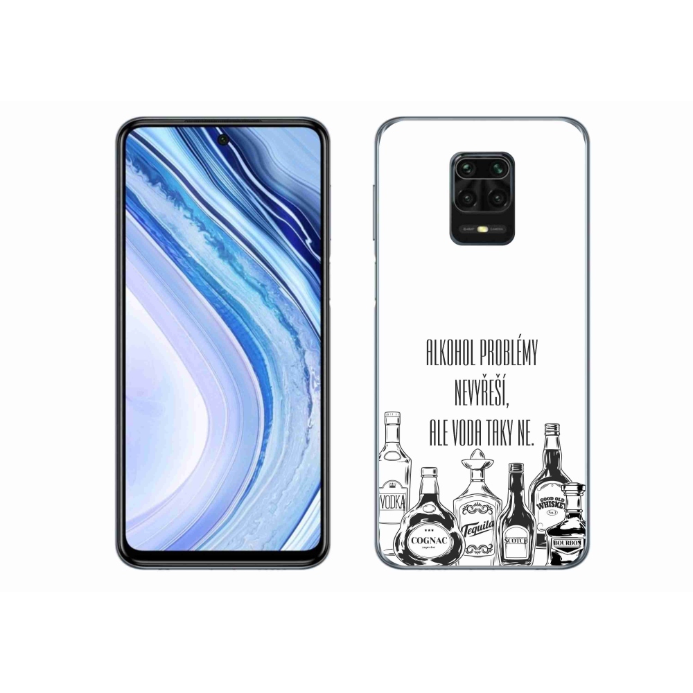 Gélový kryt mmCase na Xiaomi Redmi Note 9 Pro - vtipný text biele pozadie