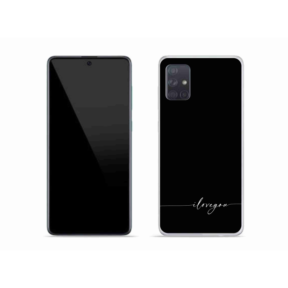 Gélový kryt mmCase na Samsung Galaxy A51 - I love you čierne pozadie