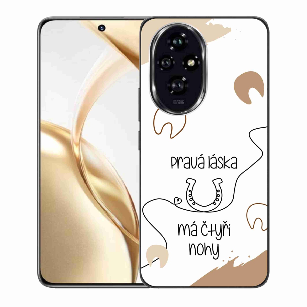 Gélový kryt mmCase na Honor 200 5G - konský motív biele pozadie