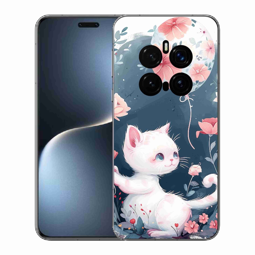 Gélový kryt mmCase na Honor Magic 7 Pro 5G - mačiatko s balónikom