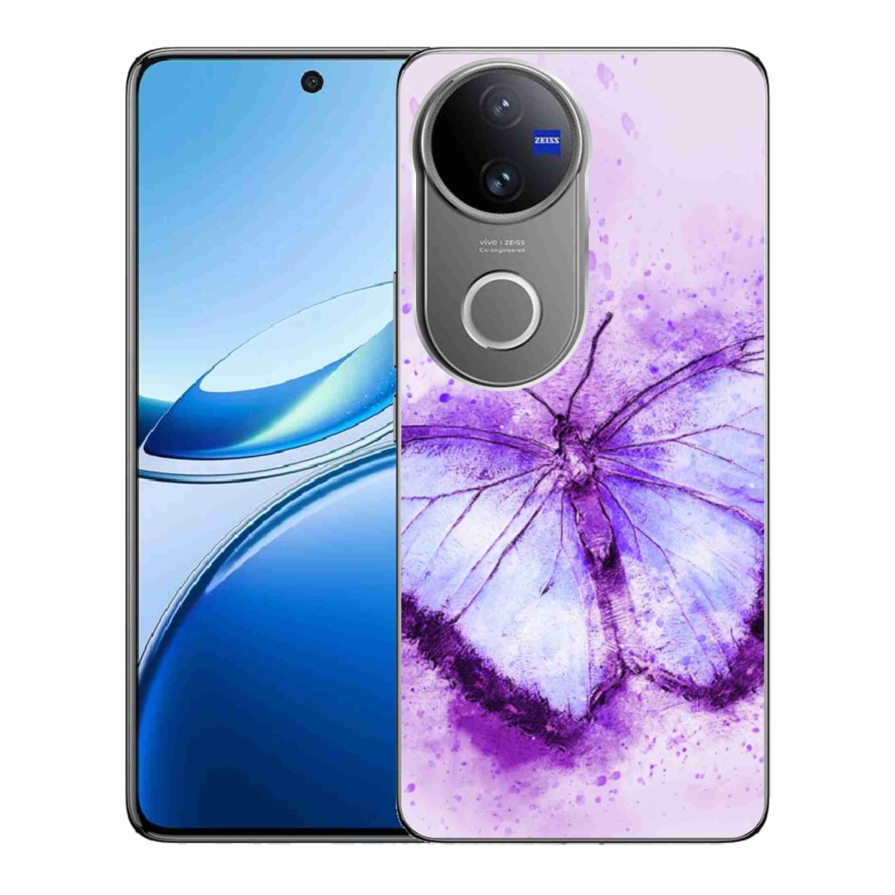 Gélový kryt mmCase na Vivo V50 5G - fialový motýľ