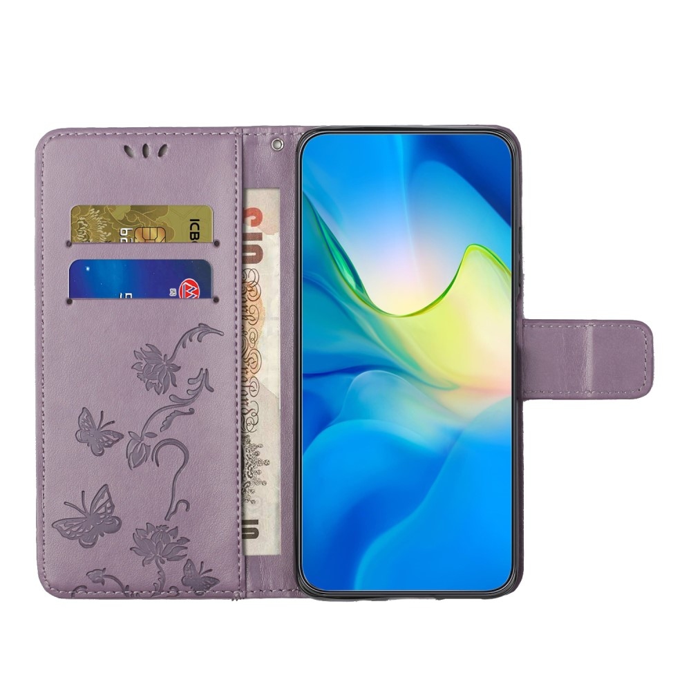 Flower knižkové púzdro na Samsung Galaxy S25 Edge - svetlofialové