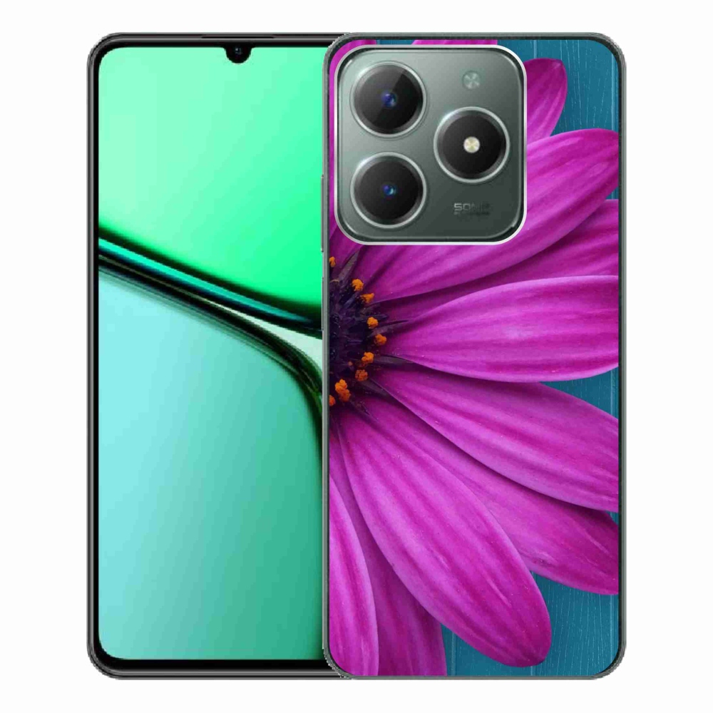 Gélový obal mmCase na Realme C61 - fialová margaréta