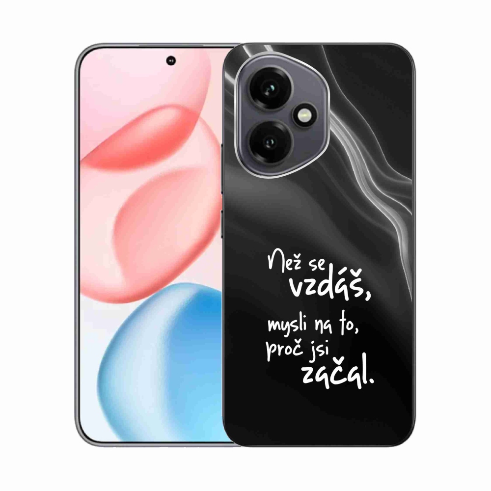 Gélový kryt mmCase na Honor 400 - citát 2 čierne pozadie