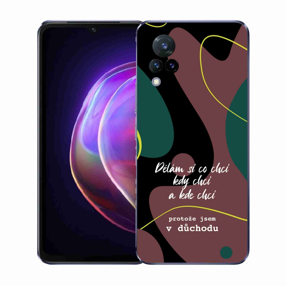 Gélový kryt mmCase na Vivo V21 4G/5G - vtipný text 10 čierne pozadie