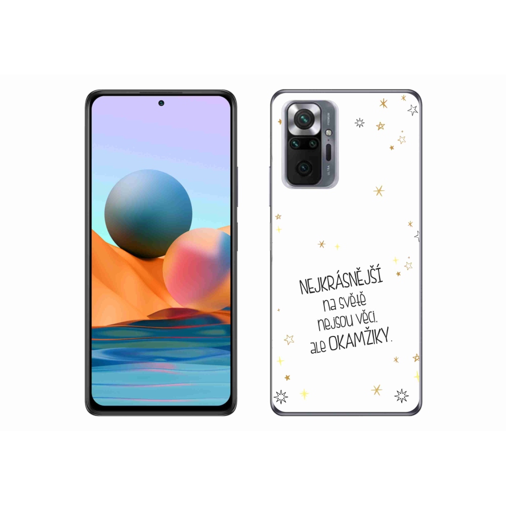 Gélový kryt mmCase na Xiaomi Redmi Note 10 Pro - citát 4 biele pozadie