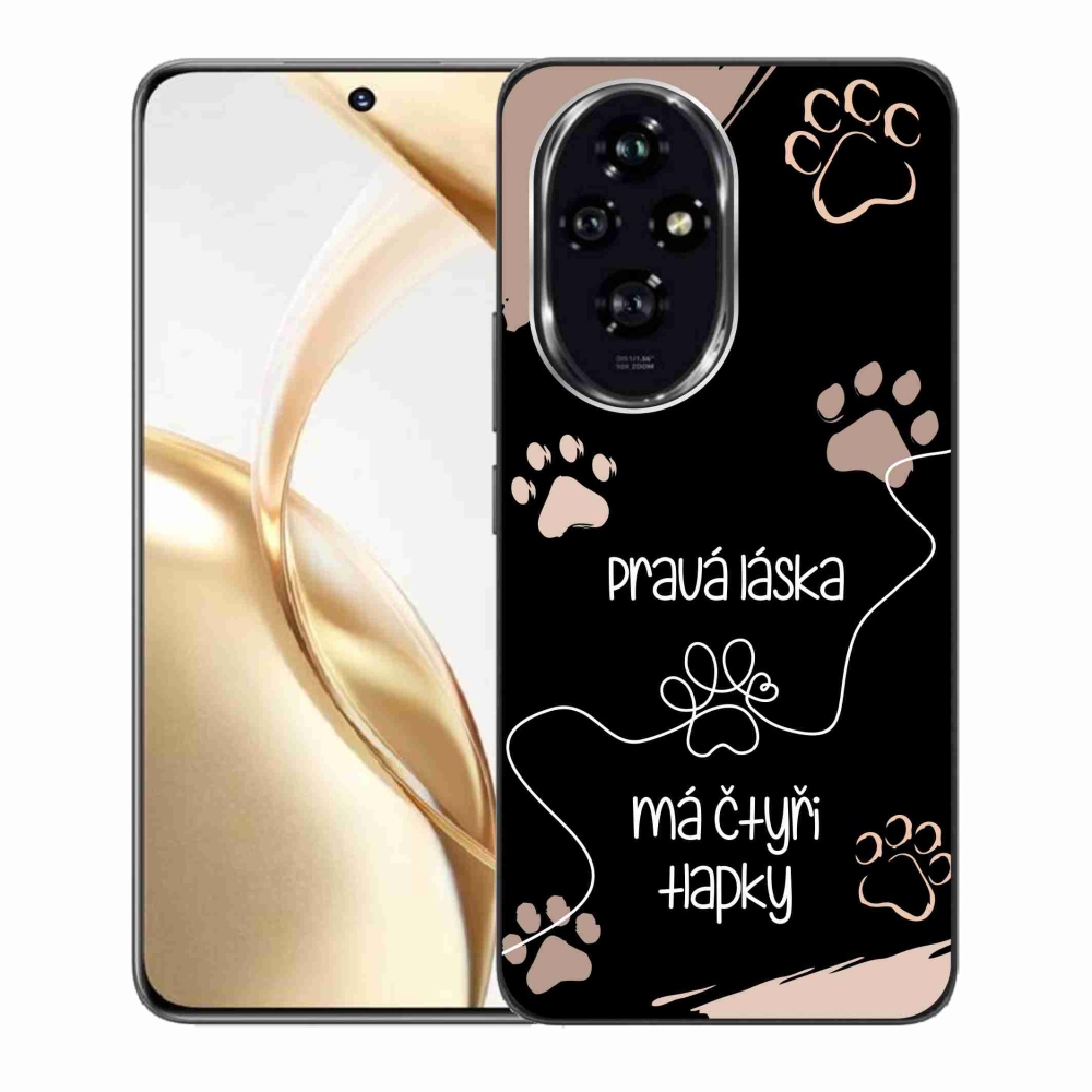 Gélový kryt mmCase na Honor 200 5G - psí motív 1 čierne pozadie