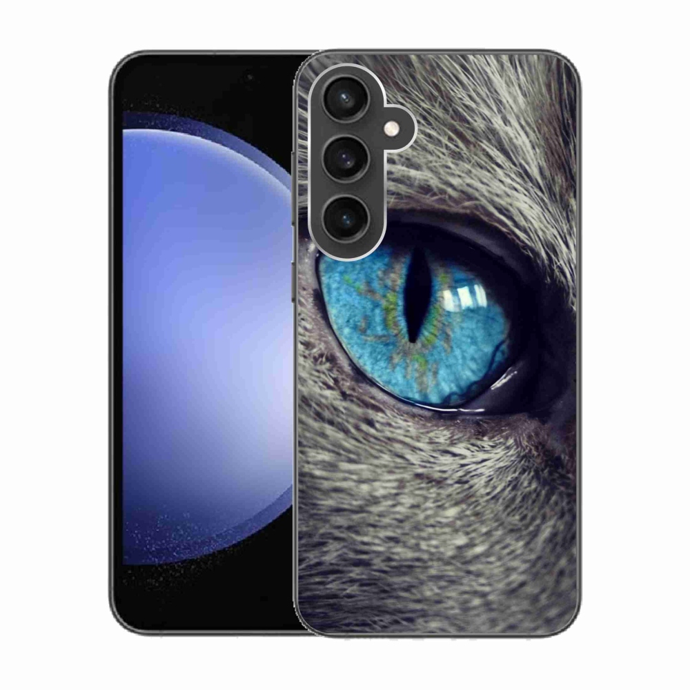 Gélový kryt mmCase na Samsung Galaxy S23 FE - modré mačacie oko