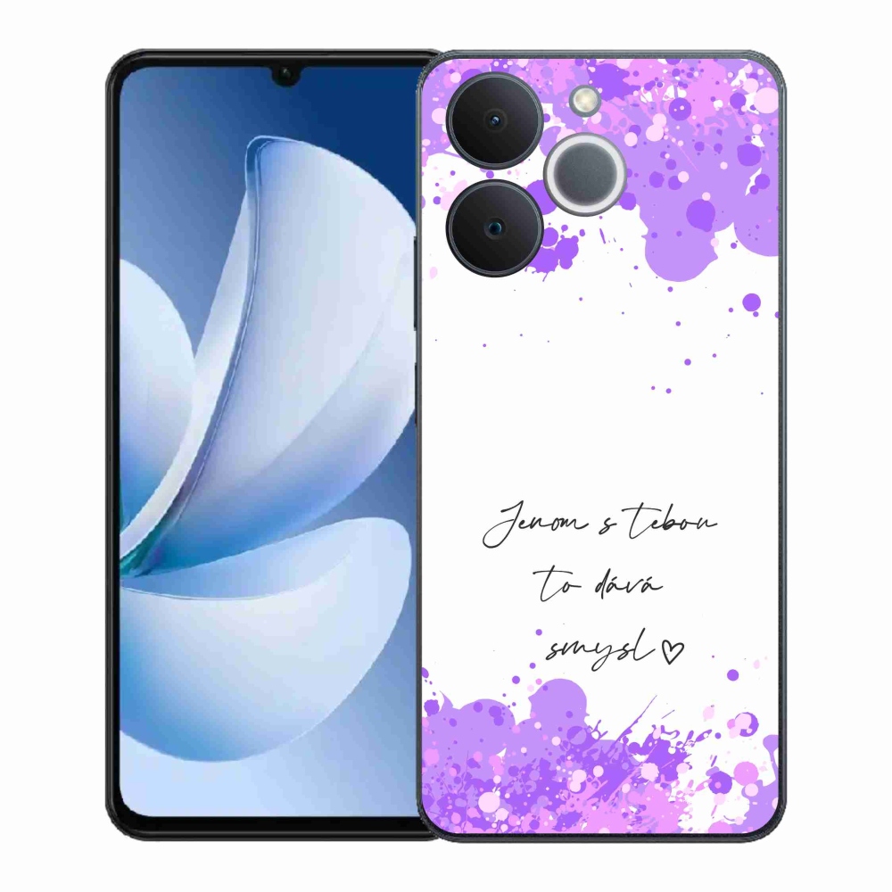 Gélový kryt mmCase na Realme Note 70T - zamilovaný text biele pozadie