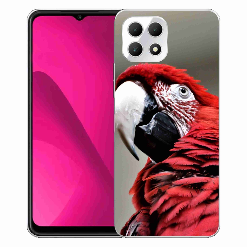 Gélový kryt mmCase na T-Mobile T Phone 2 - papagáj ara červený