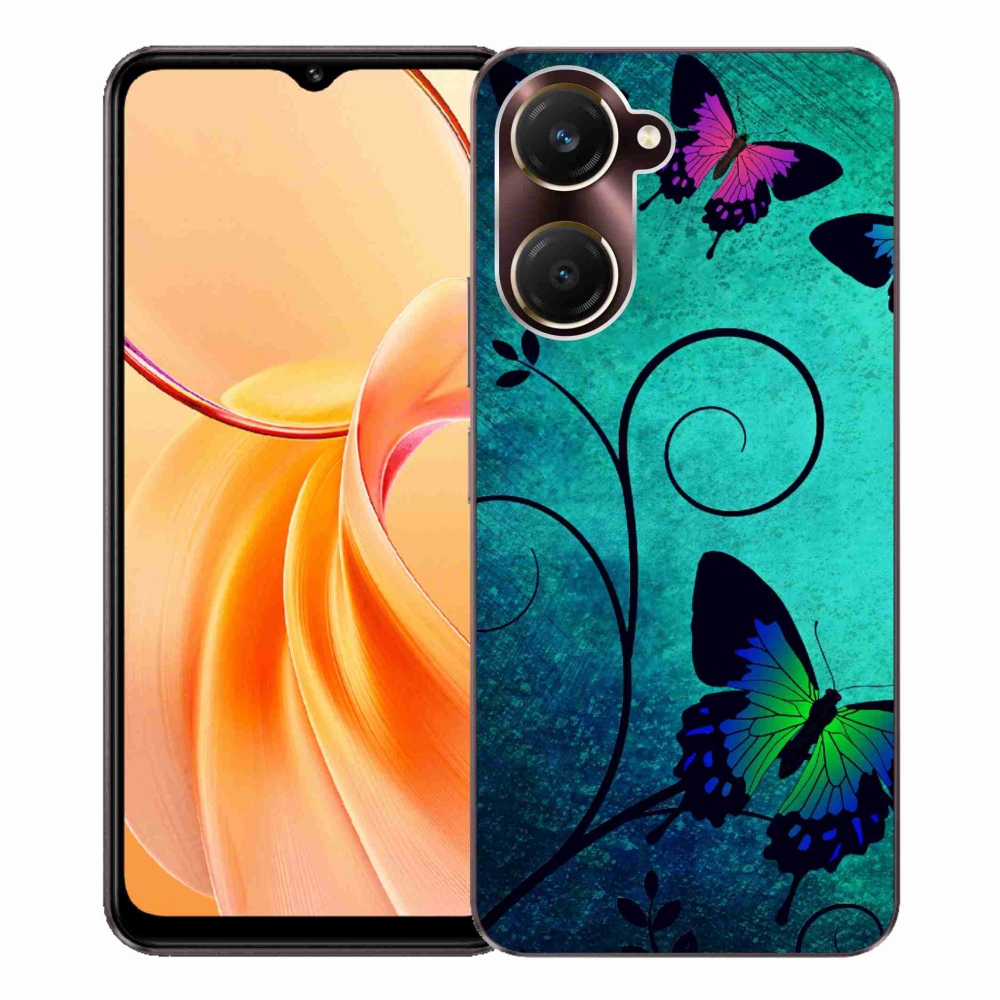 Gélový kryt mmCase na Vivo Y28s 5G - farební motýle