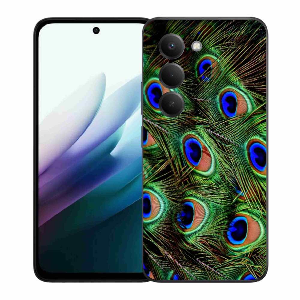 Gélový kryt mmCase na Xiaomi Redmi 15 4G/5G (171mm) - pávie perie