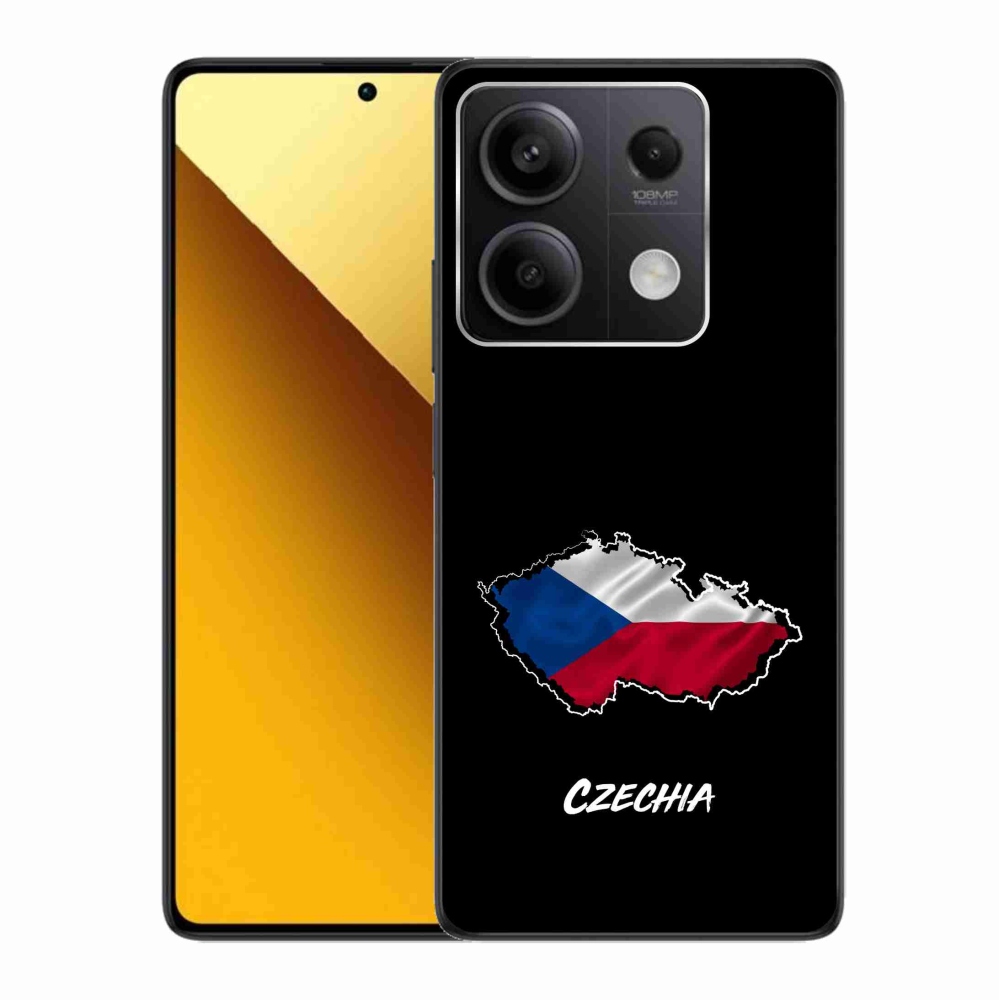 Gélový kryt mmCase na Xiaomi Redmi Note 13 5G - Czechia čierne pozadie