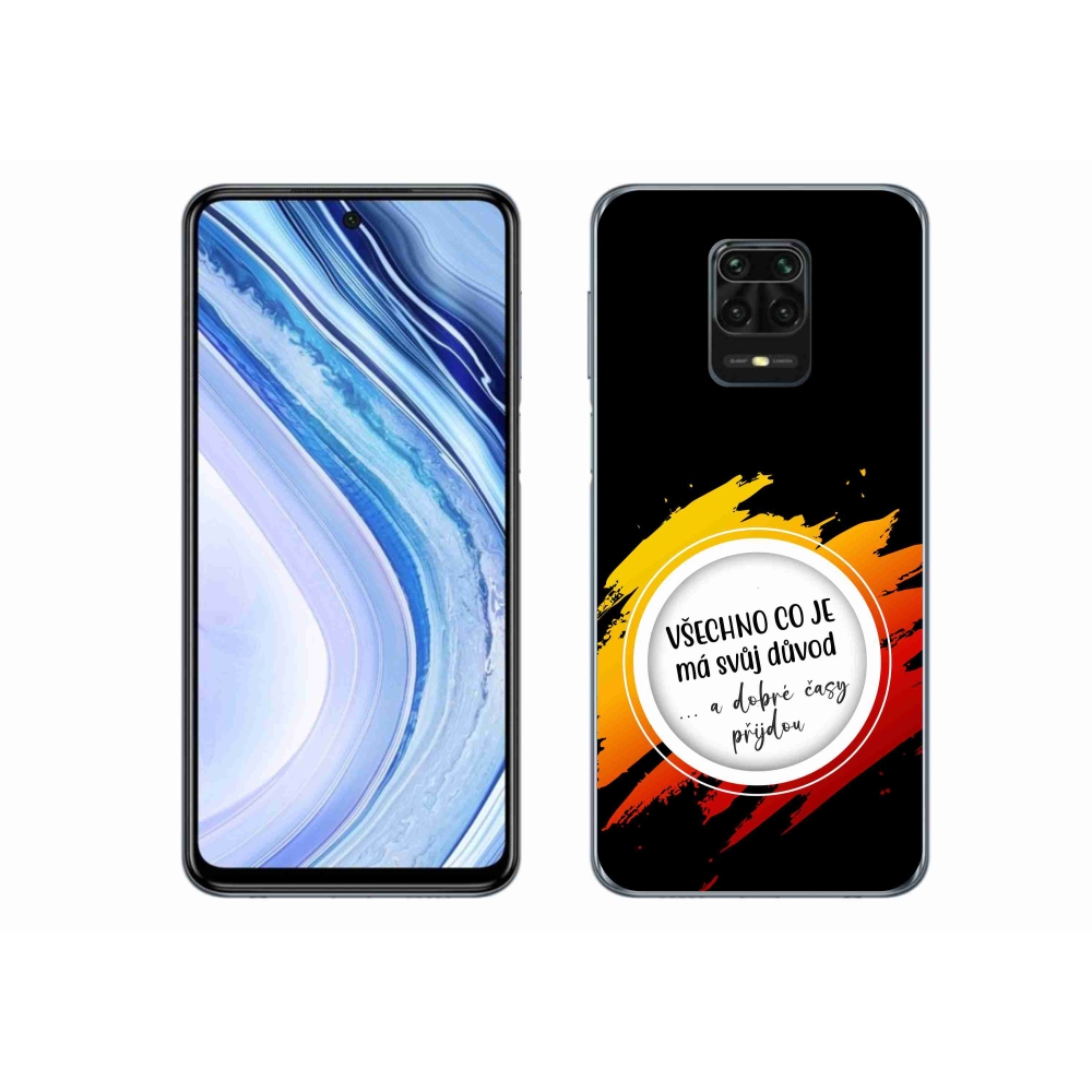 Gélový kryt mmCase na Xiaomi Redmi Note 9 Pro - citát 3 čierne pozadie