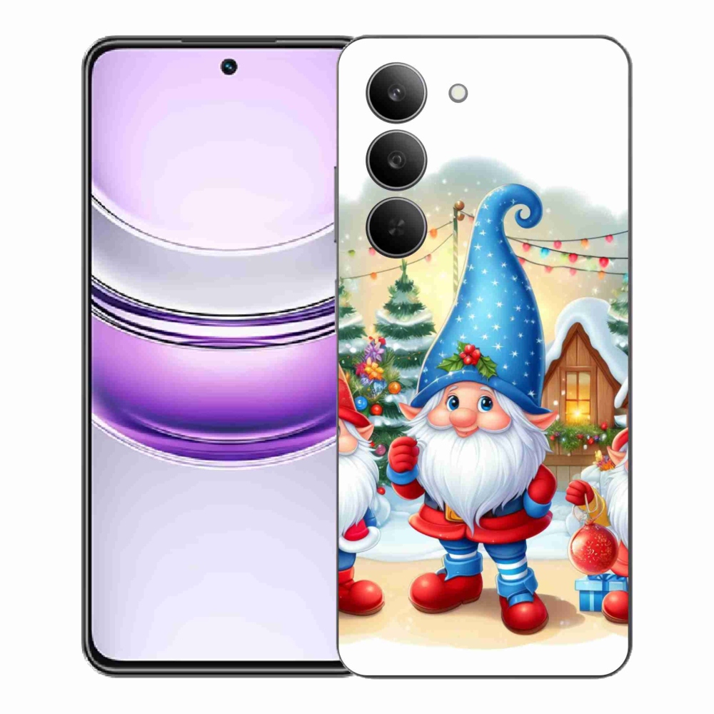 Gélový kryt mmCase na Realme 14x 5G - vianočné škriatkovia