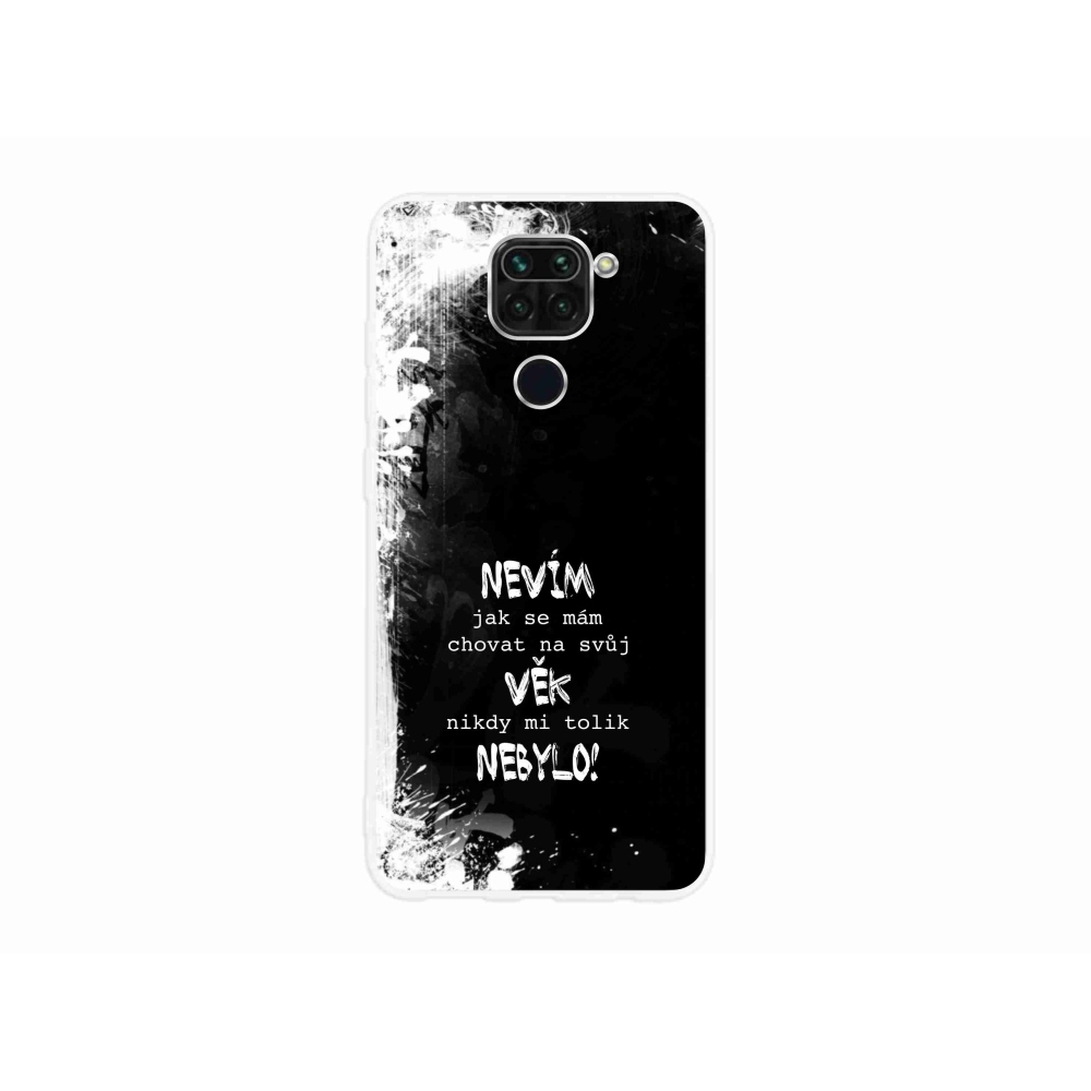 Gélový kryt mmCase na Xiaomi Redmi Note 9 - vtipný text 14 čierne pozadie