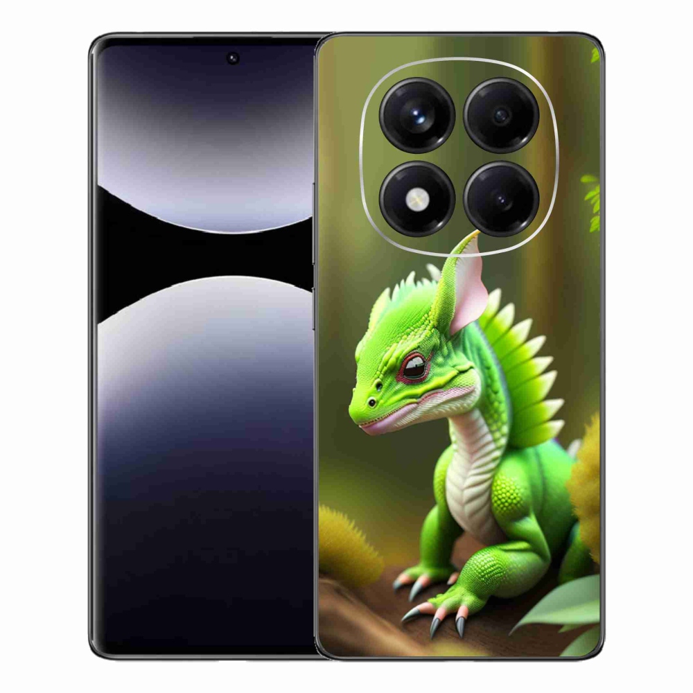 Gélový kryt mmCase na Xiaomi Redmi Note 14 Pro - zelený dráčik