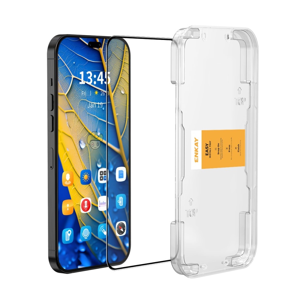 ENK celoplošné tvrdené sklo na mobil Honor X8c s aplikačným rámčekom