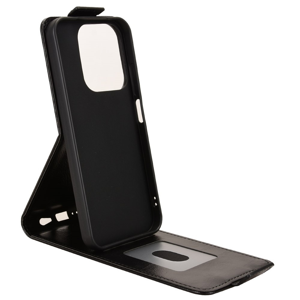 Vert flipové púzdro na Xiaomi Redmi 15C 4G (171mm)/Poco C85 4G (171mm) - čierne
