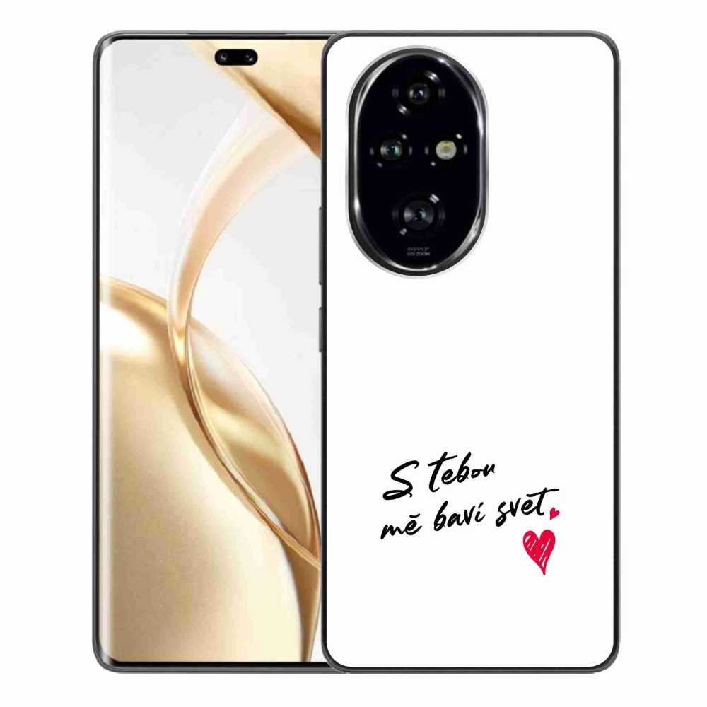 Gélový kryt mmCase na Honor 200 Pro 5G - zamilovaný text 1 biele pozadie