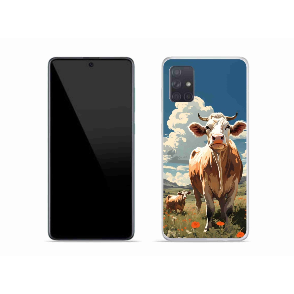 Gélový kryt mmCase na Samsung Galaxy A51 - kravy na lúke