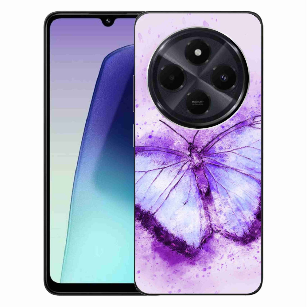 Gélový kryt mmCase na Xiaomi Redmi 14C/Poco C75 - fialový motýľ
