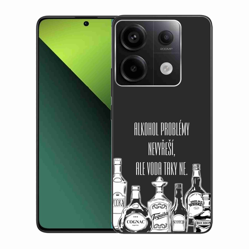 Gélový kryt mmCase na Xiaomi Redmi Note 13 Pro 5G/Poco X6 5G - vtipný text čierne pozadie