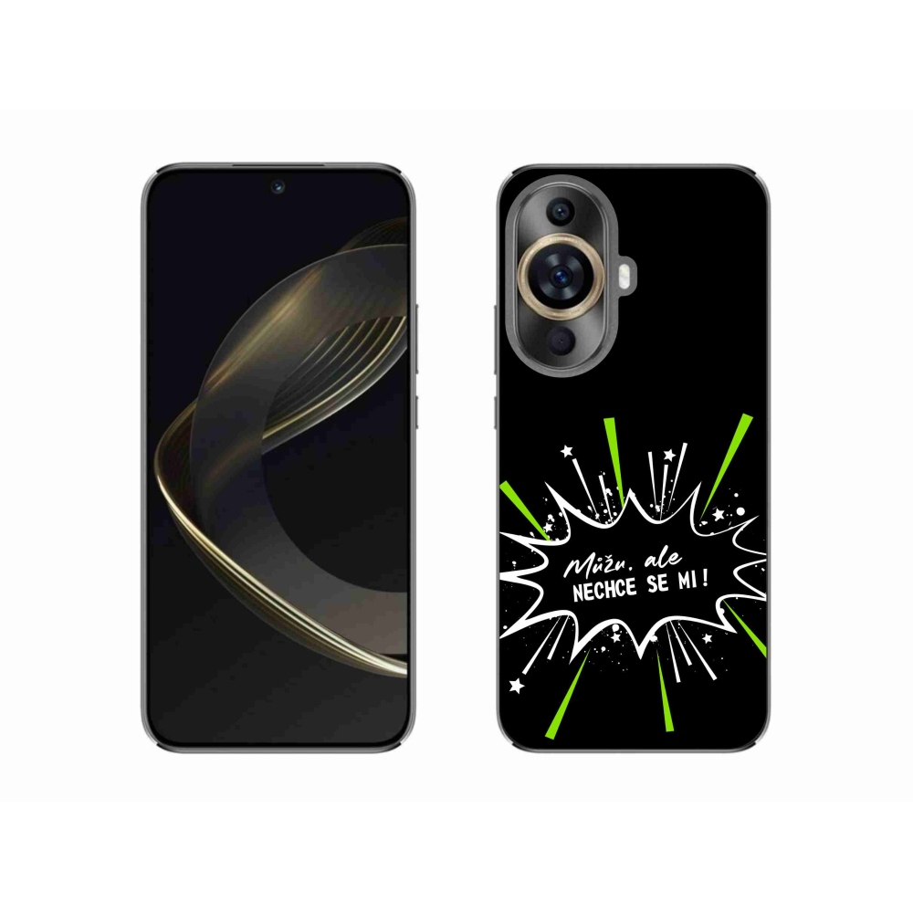 Gélový kryt mmCase na Huawei Nova 11 - vtipný text 11 čierne pozadie