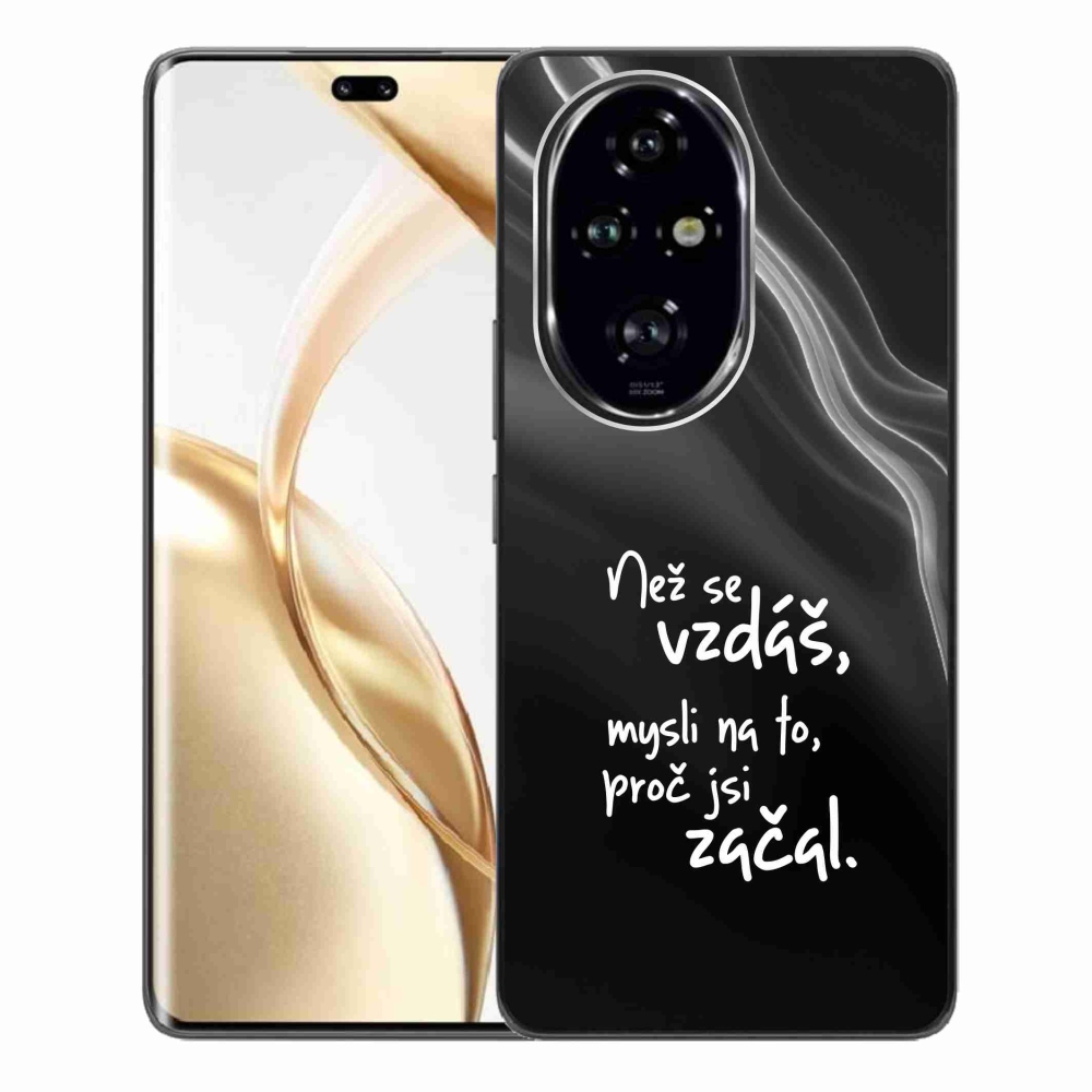 Gélový kryt mmCase na Honor 200 Pro 5G - citát 2 čierne pozadie
