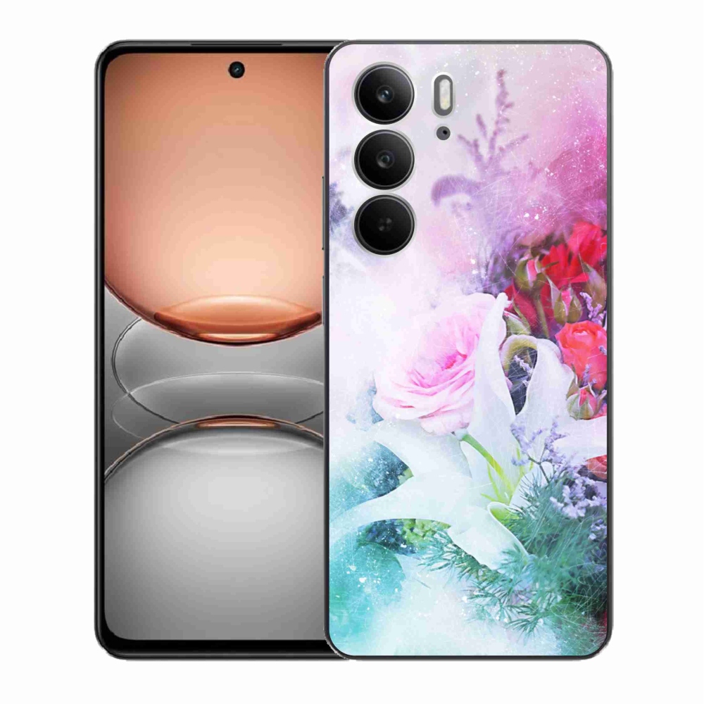 Gélový kryt mmCase na Realme C75 - kvety 4