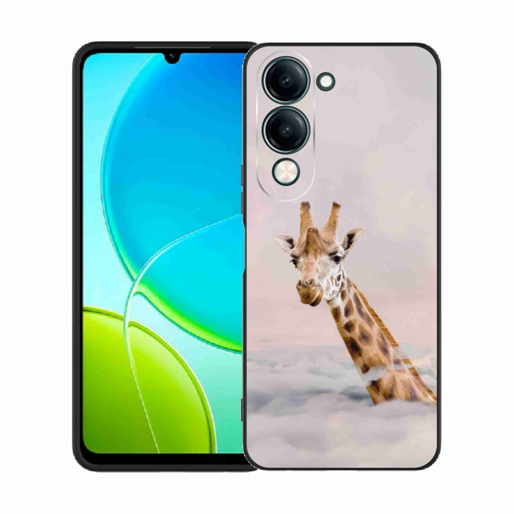 Gélový kryt mmCase na Vivo Y29s 5G - žirafa v oblakoch
