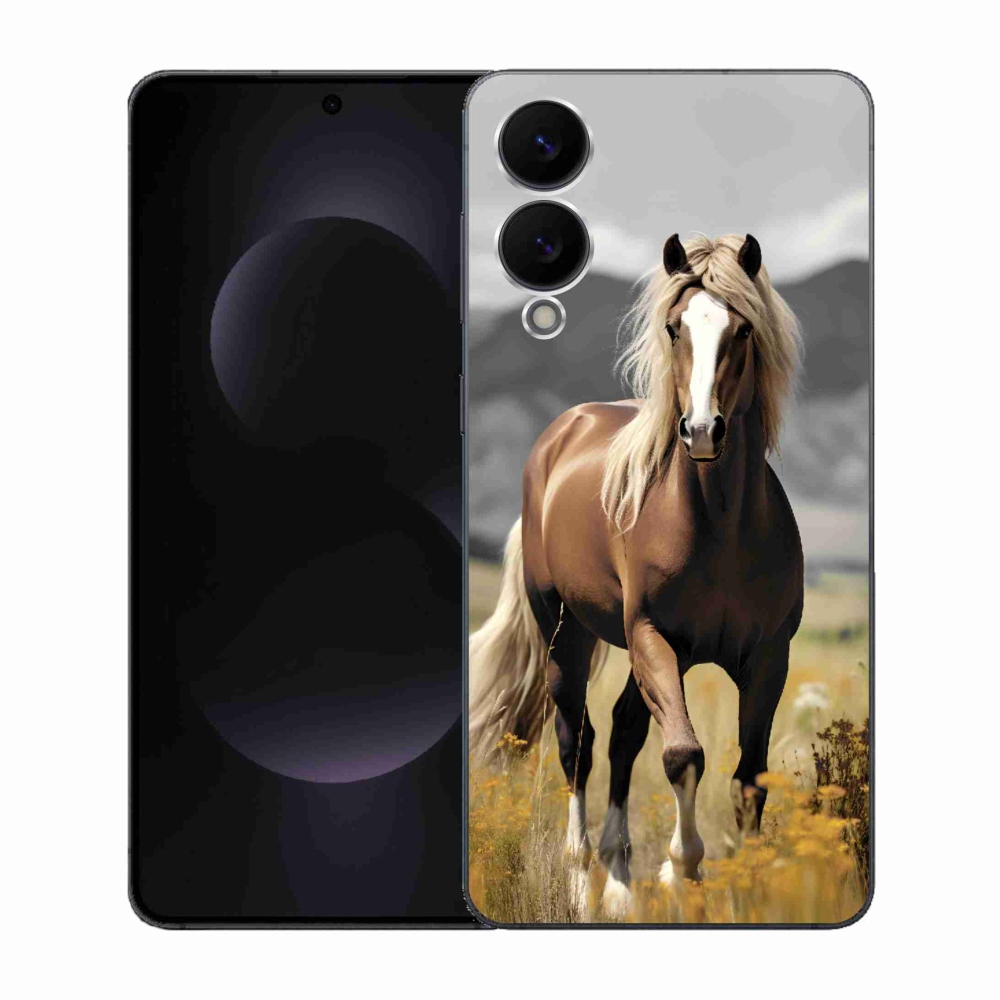 Gélový kryt mmCase na Samsung Galaxy S25 Edge - hnedý kôň 1