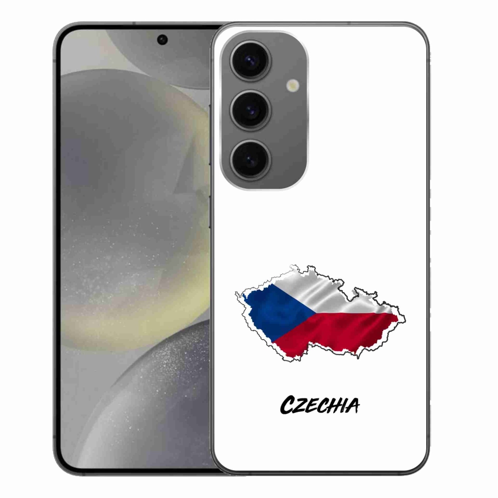 Gélový kryt mmCase na Samsung Galaxy S24+ - Czechia biele pozadie