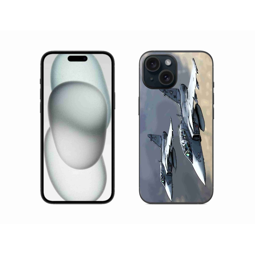 Gélový kryt mmCase na iPhone 15 - stíhačky