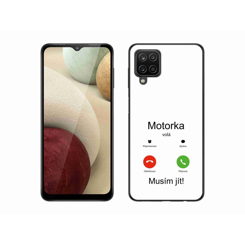 Gélový kryt mmCase na Samsung Galaxy M12 - motorka volá biele pozadie
