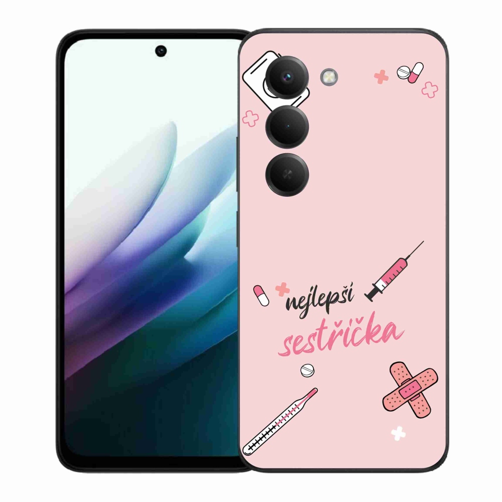 Gélový kryt mmCase na Xiaomi Redmi 15 4G/5G (171mm) - najlepšia sestrička ružové pozadie
