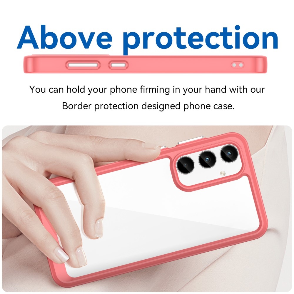 Gélový obal s pevným chrbtom na Samsung Galaxy A35 5G - červený