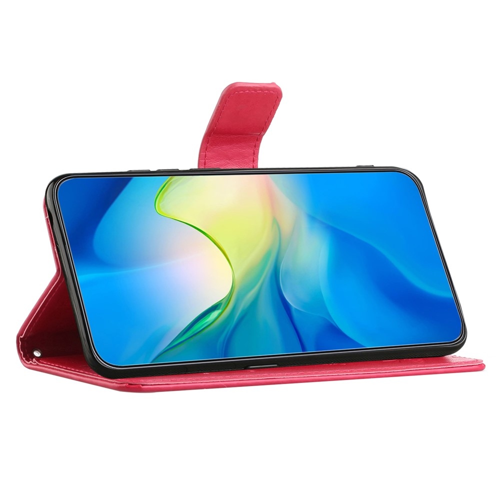 Flower knižkové púzdro na Samsung Galaxy A07 4G - červené