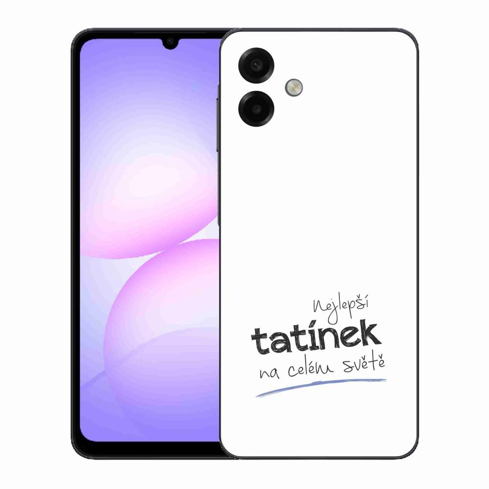 Gélový kryt mmCase na Samsung Galaxy A07 4G - najlepšie otecko 4 biele pozadie