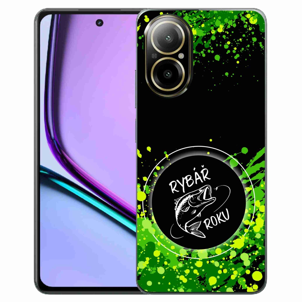 Gélový kryt mmCase na Realme C67 - rybár roku čierne pozadie