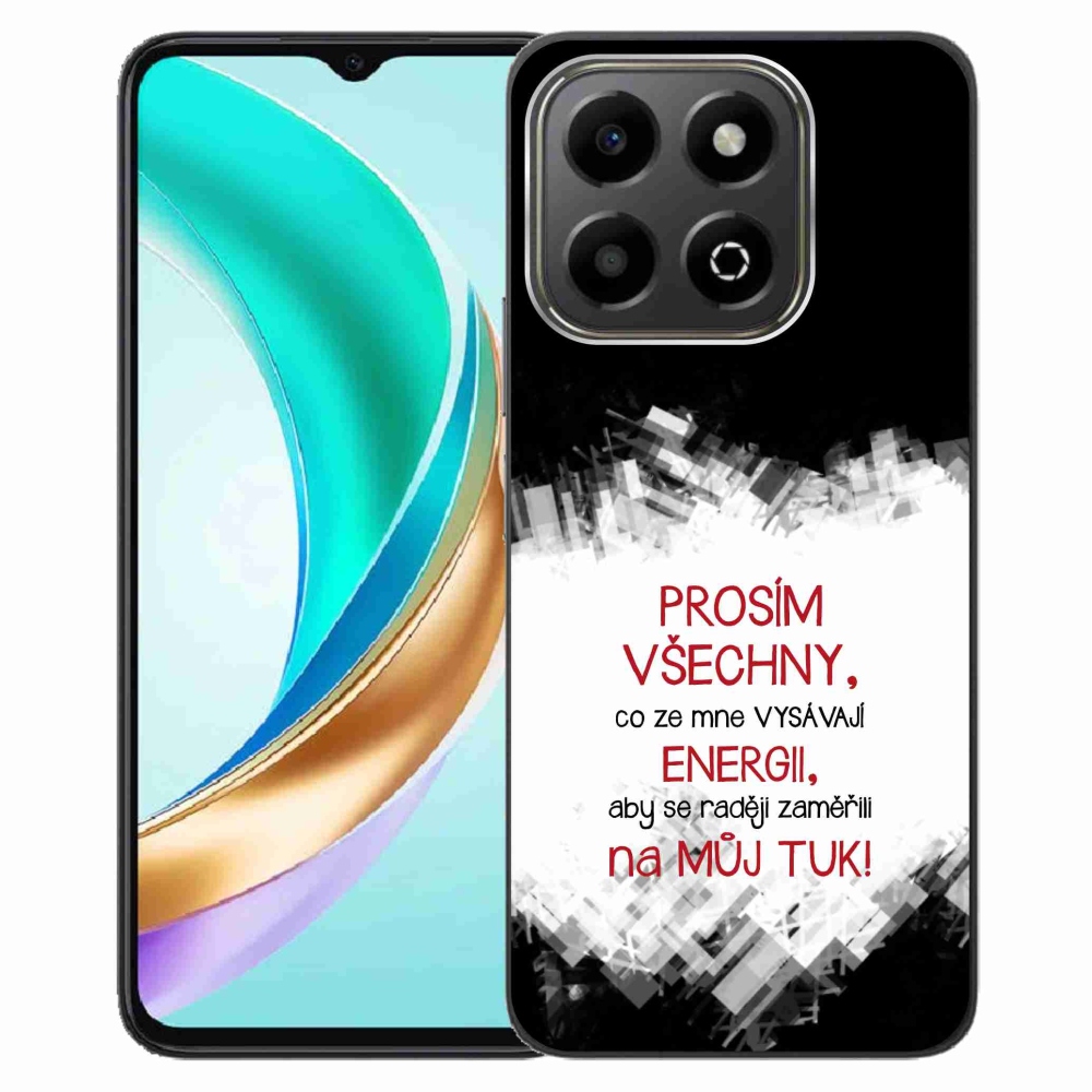 Gélový kryt mmCase na Honor X6b - vtipný text 1 červený