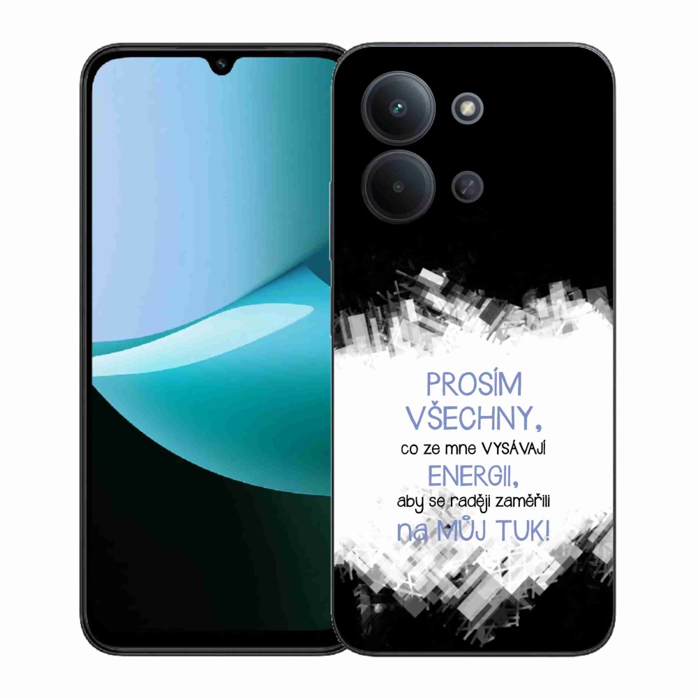 Gélový kryt mmCase na Xiaomi Redmi 15C 4G (171mm)/Poco C85 4G (171mm) - vtipný text 1 modrý