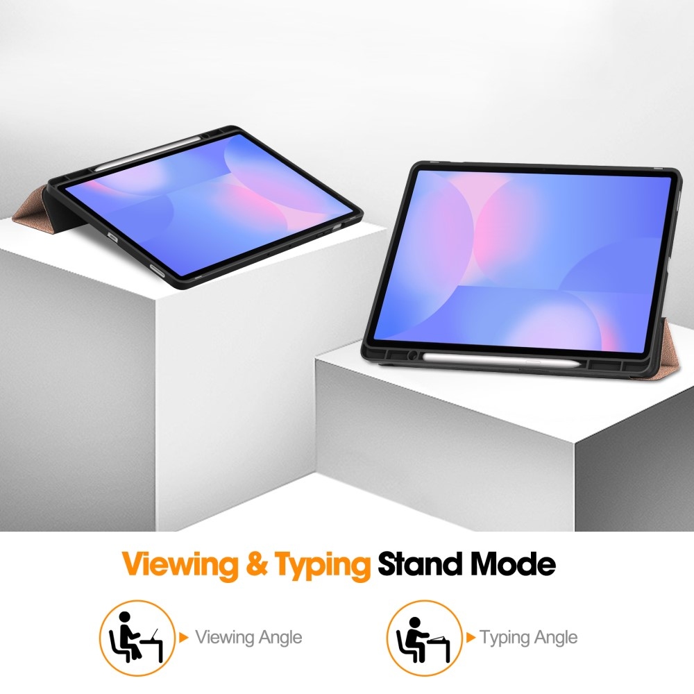 Casy inteligentné zatváracie púzdro na Samsung Galaxy Tab S10 FE+ - ružovozlaté