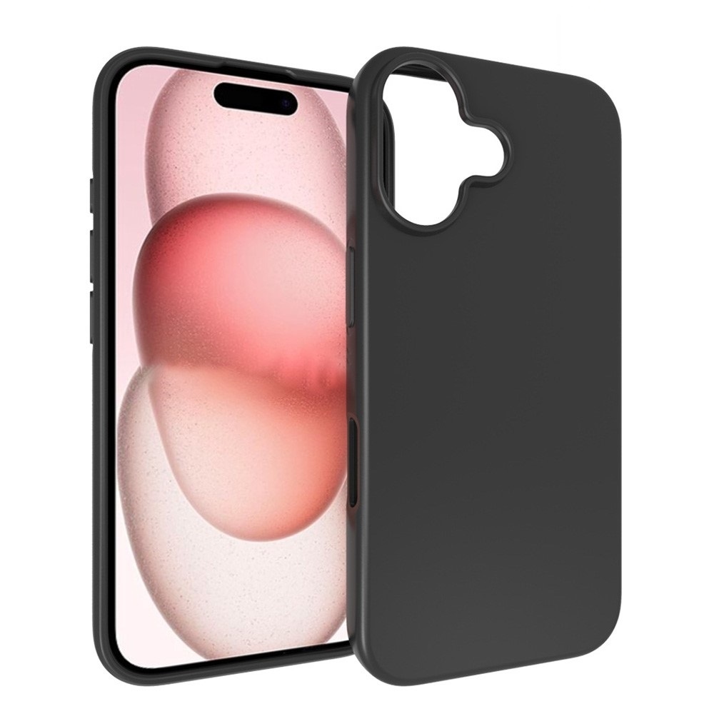 Čierny gélový obal na iPhone 16 Plus