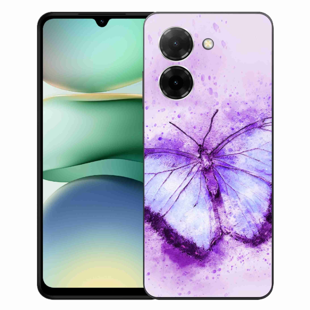 Gélový kryt mmCase na Xiaomi Redmi A5 (173.45x79.35x8.45mm) - fialový motýľ