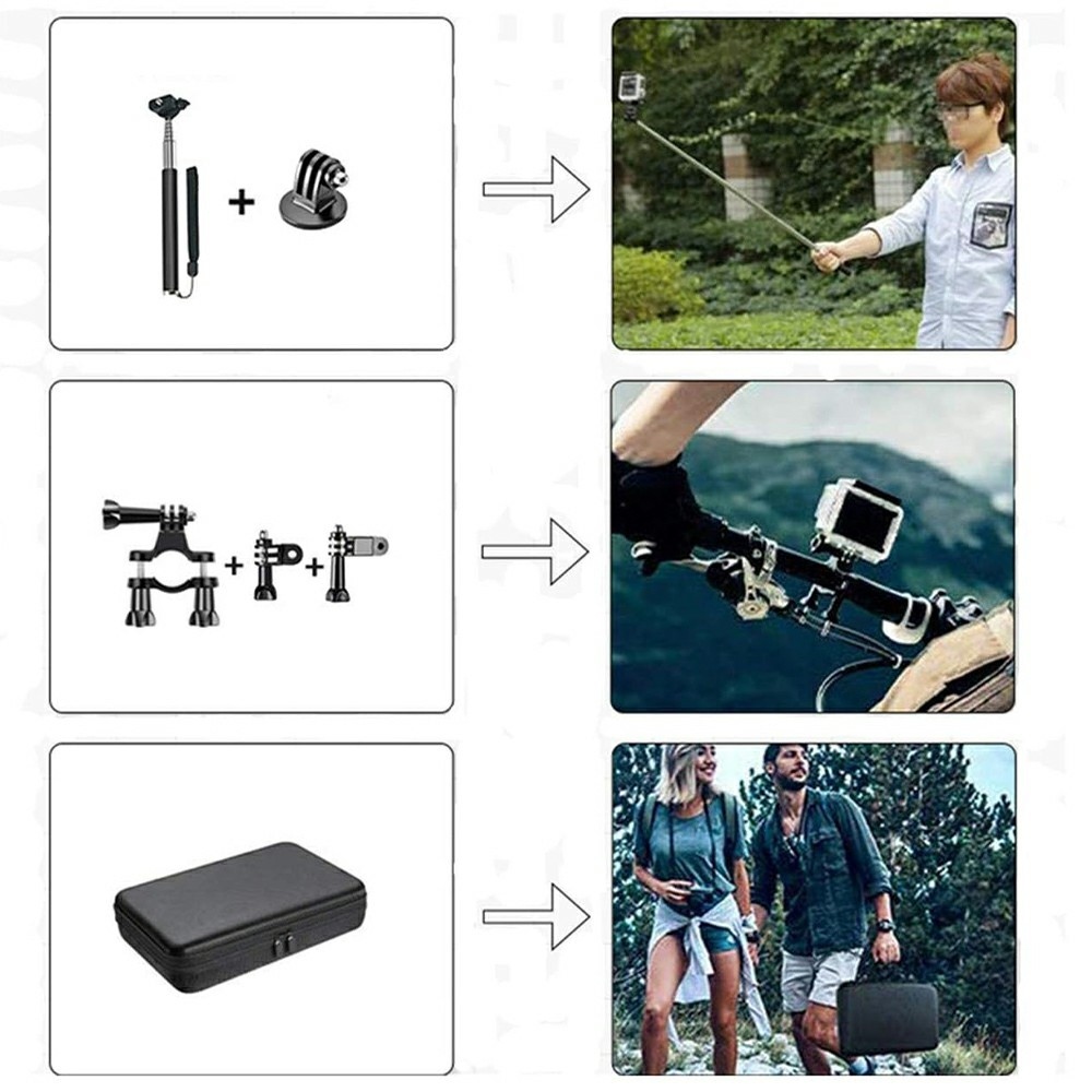 Univerzálna 71v1 sada príslušenstva pre akčné kamery GoPro, DJI, Insta360